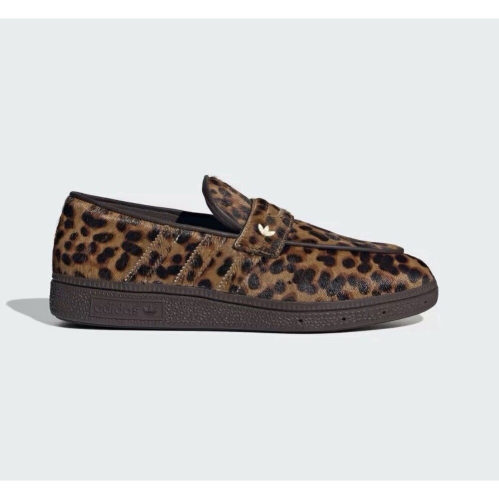 Rare Adidas Spezial Handball Loafer Leopard Fur Laceless Sneakers Women Size 8